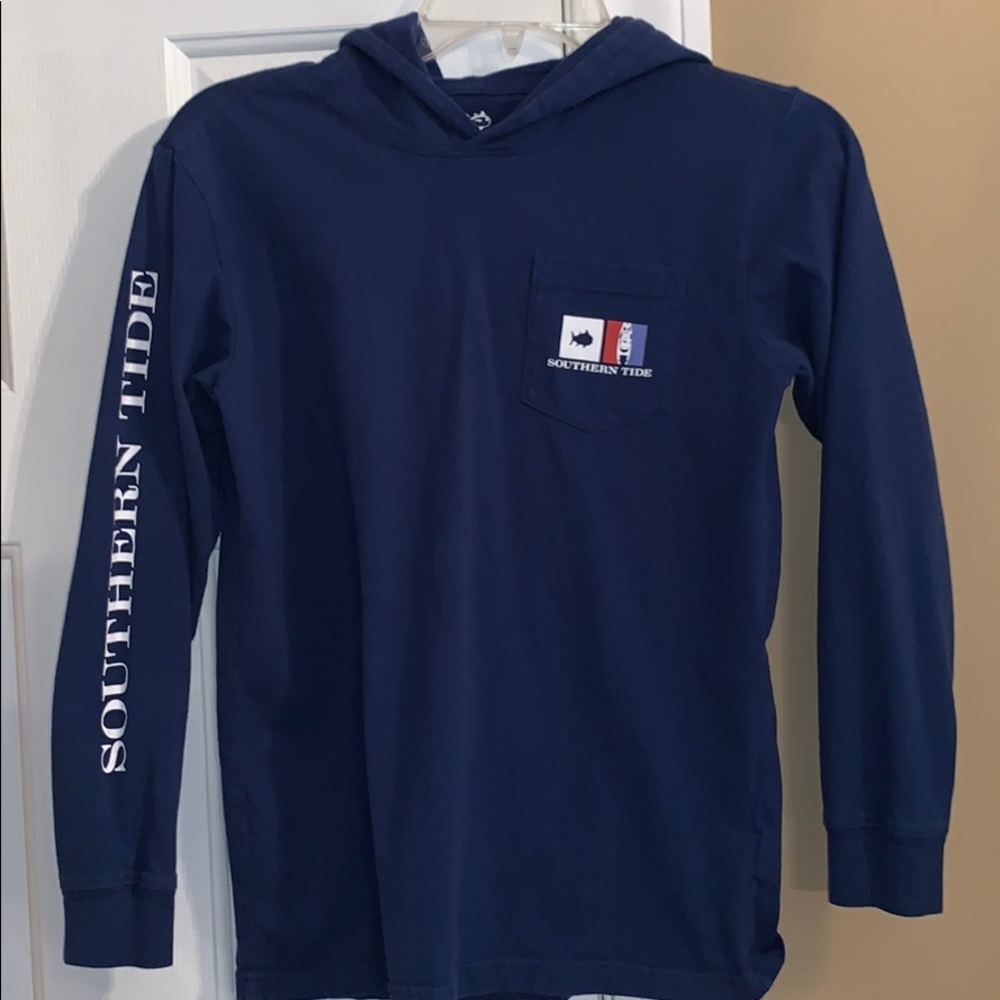 Boys Southern Tide Long Sleeved Hooded T-shirt